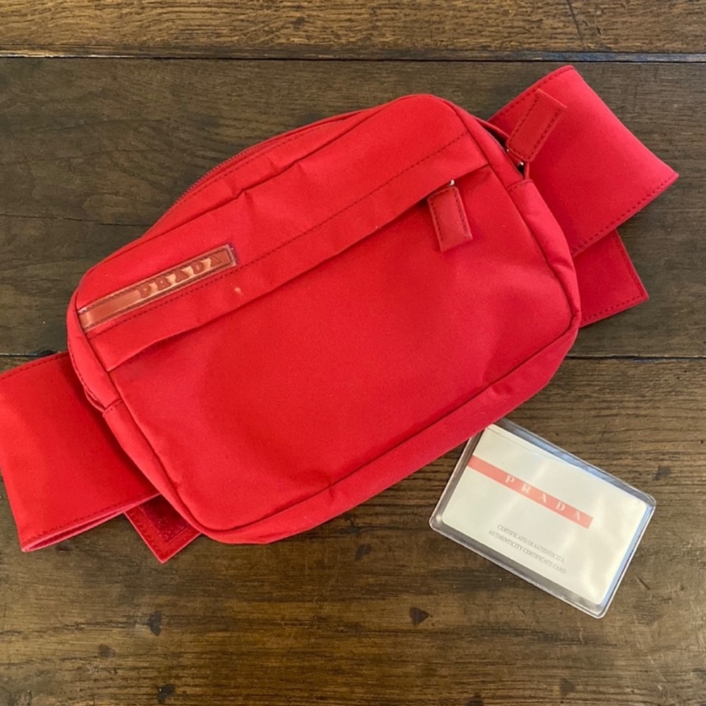 Prada Red Belt Bag
